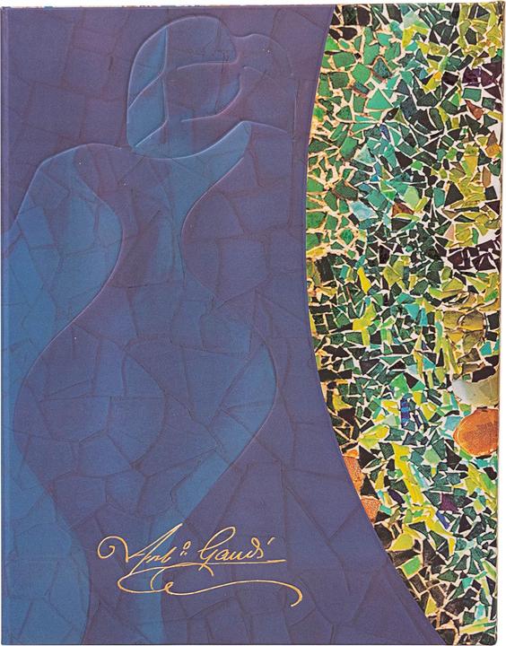Image du produit Paperblanks Carnet de notes Soleil de Gaudi 18 x 23 cm, vierge, orange (18 x 23 cm, Blanc, Couverture rigide)