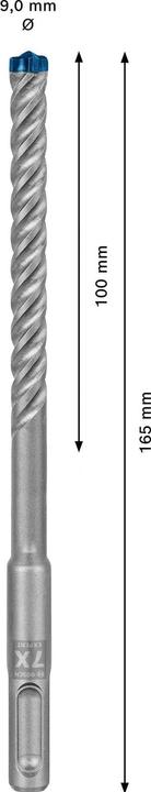 Produktbild Bosch Professional Zubehör EXPERT SDS plus-7X Hammerbohrer, 9 x 100 x 165 mm (9 Millimeter)