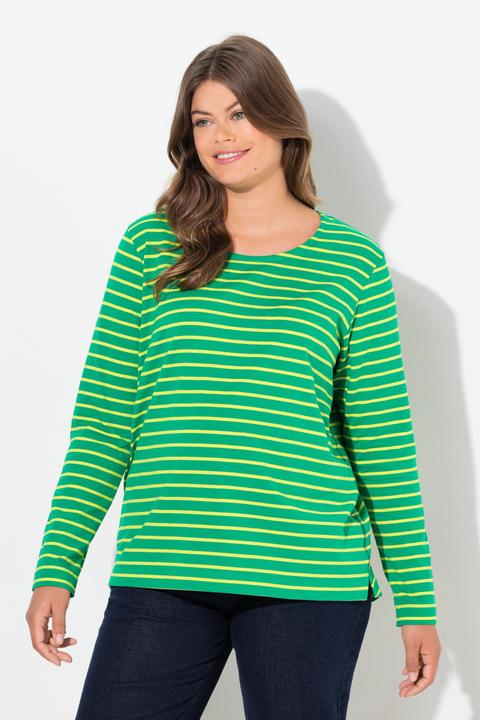 Immagine prodotto Laurasøn Maglia a righe con maniche lunghe e scollo a girocollo (44, 46)