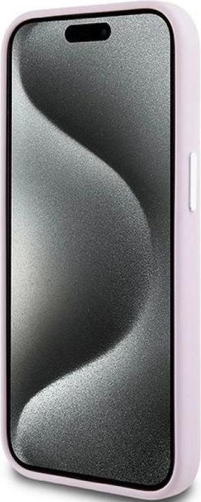 Actual product image DKNY DKHMP15SSMCHLP iPhone 15 / 14 / 13 6.1" różowy/pink hardcase Liquid Silicone Small Metal Logo M (Apple iPhone 13, Apple iPhone 14, Apple iPhone 15)