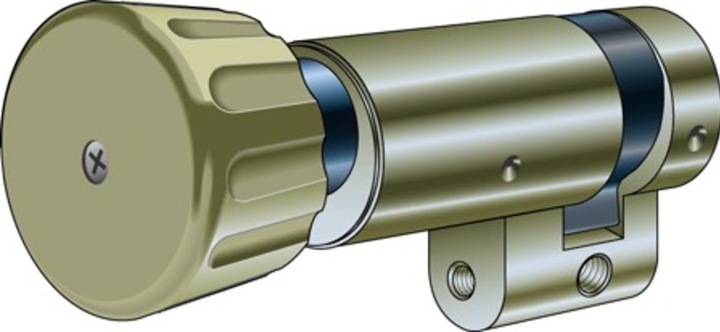 Actual product image Kaba Rotary knob half cylinder type 1514 D (Rotary knob cylinder, Half cylinder)