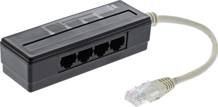 Actual product image InLine 4-way phone port splitter