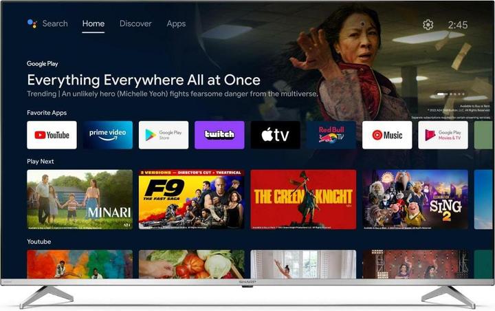 Actual product image Sharp TV 55FP1EA 55, 3840 x 2160 (Ultra HD 4K), QLED (55", LED, 4K, 2023)