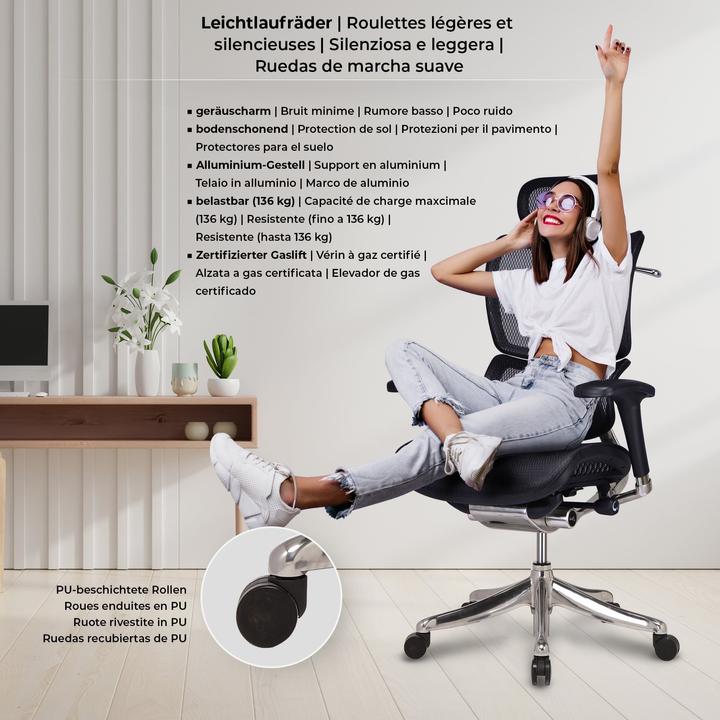 Actual product image CLP Office chair Norfolk Ergonomic, black