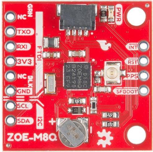 Actual product image SparkFun Qwiic - GPS Breakout, ZOE-M8Q