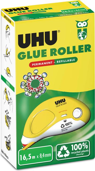 UHU Roller de colle perm. Rechargeable 990345 transparent