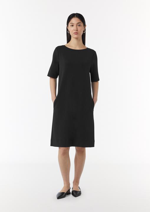 Produktbild Comma Kleid Kurzarm-Kleid aus Modalmix mit Logo-Detail (36)