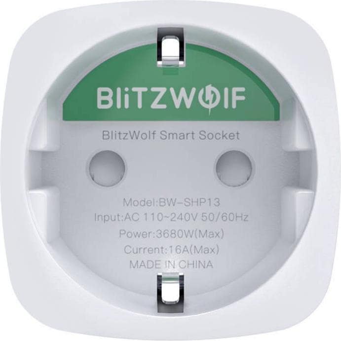 Actual product image BlitzWolf Smart Socket BW-SHP13, ZigBee, (EU) 3680W