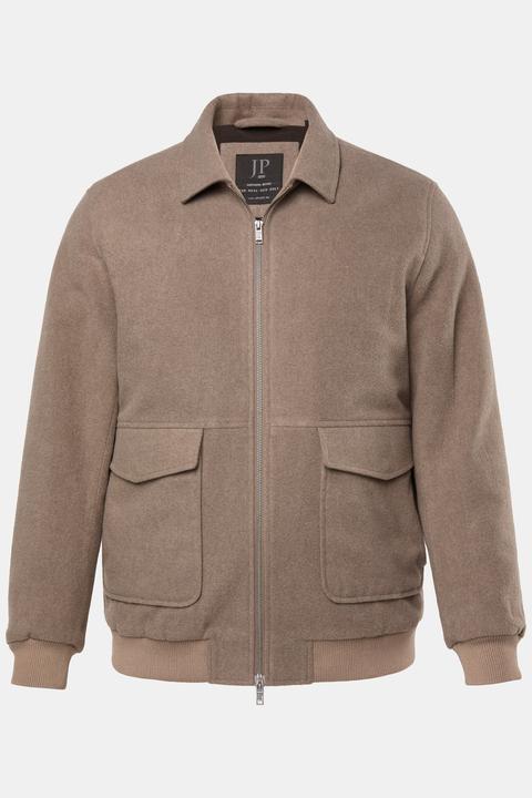 Actual product image JP1880 wool-blend blouson, zip, patch pockets, up to 7 XL (L, XL)