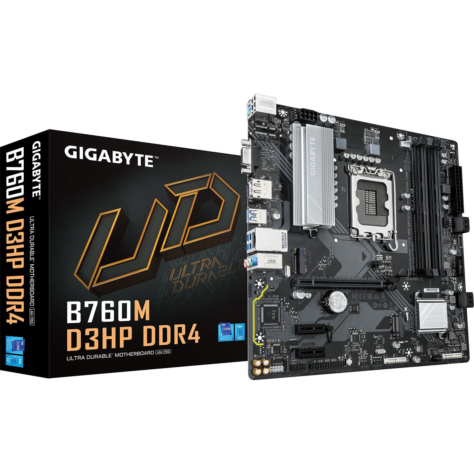 Gigabyte B760M D3HP DDR4 (LGA 1700, Intel B760 Express, mATX), Mainboard