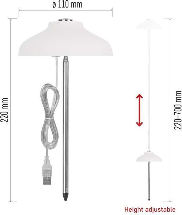 Immagine prodotto Emos Pflanzenlampe LED Vollspektrum, 15 LEDs, für Innenräume, mit Zeitschaltuhr (LED, 5 V)