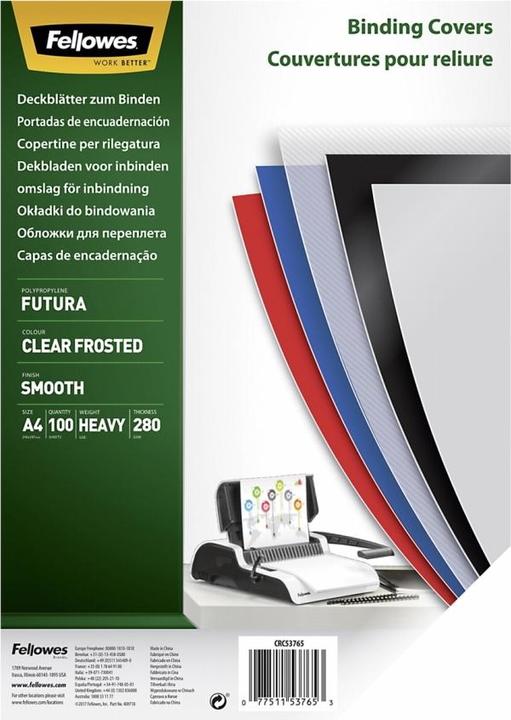 Produktbild Fellowes Futura Deckblatt, transparent, matt