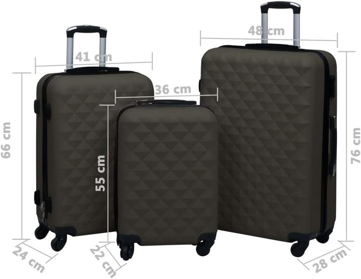 Produktbild vidaXL 3-teiliges Hartschalenkoffer-Set