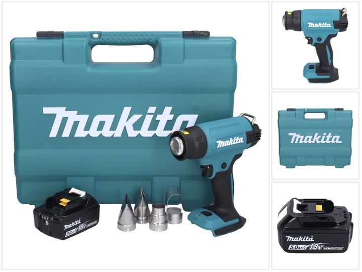 Actual product image Makita DHG 181 T1K Battery hot air blower 18 V 150 - 550Â°C + 1x rechargeable battery 5.0 Ah + case -