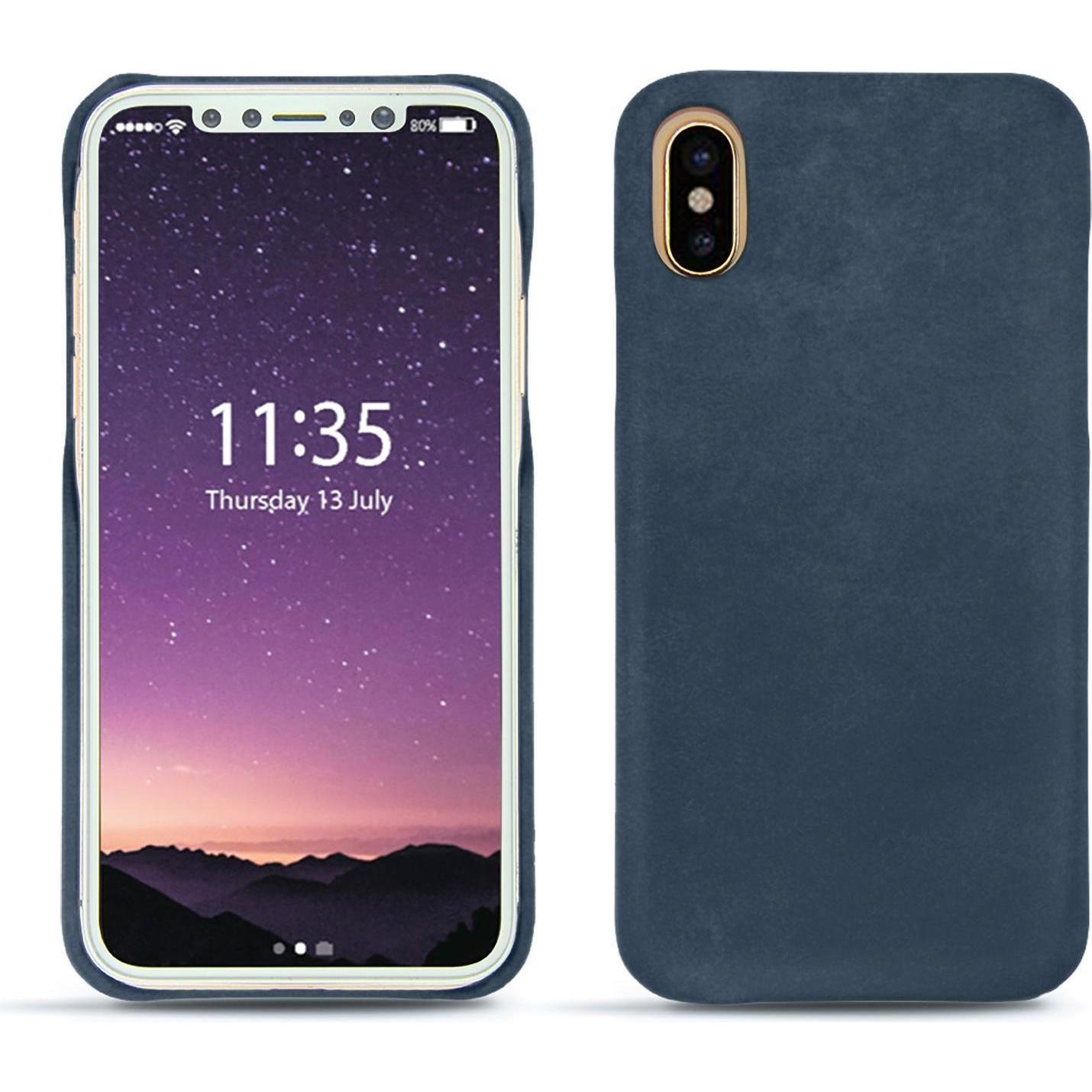Thumbnail - Noreve Lederschutzhülle (Apple iPhone XS), Smartphone Hülle, Blau