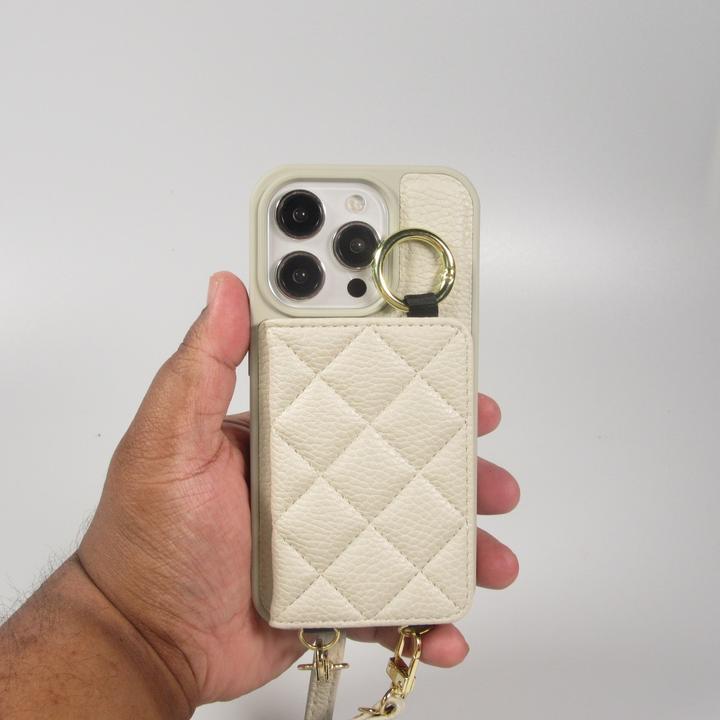 Produktbild PhoneLook Hülle Gepolstertes Leder mit Spiegel und Kartenfach grosse abnehmbare Riemen (Apple iPhone 15 Pro Max)