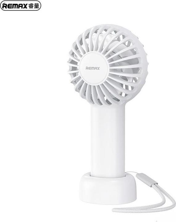 Produktbild Remax Mini Handventilator inkl. Ständer, 3 Stufen, Weiss
