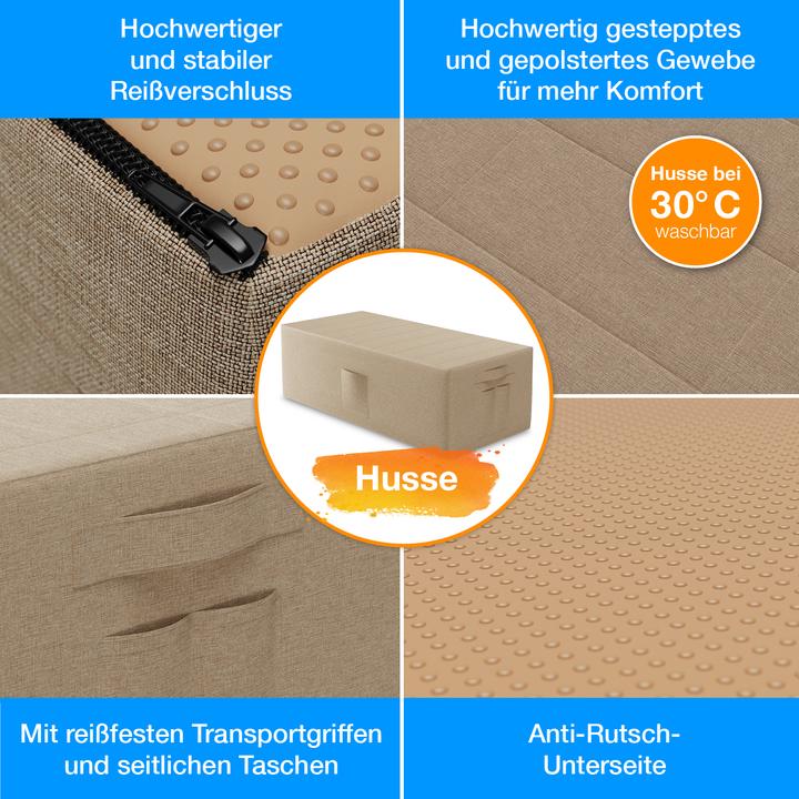 Actual product image Bestschlaf Klappmatratze inkl. Husse & Transporttasche (120 x 195 cm, Foam core)