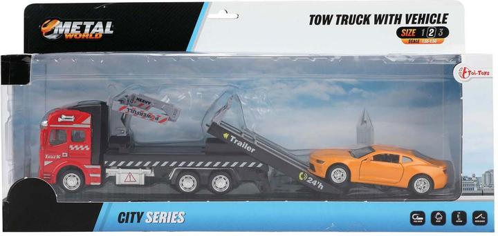 Immagine prodotto Toi-Toys Carro attrezzi in scala ridotta con piattaforma di sollevamento e ritiro