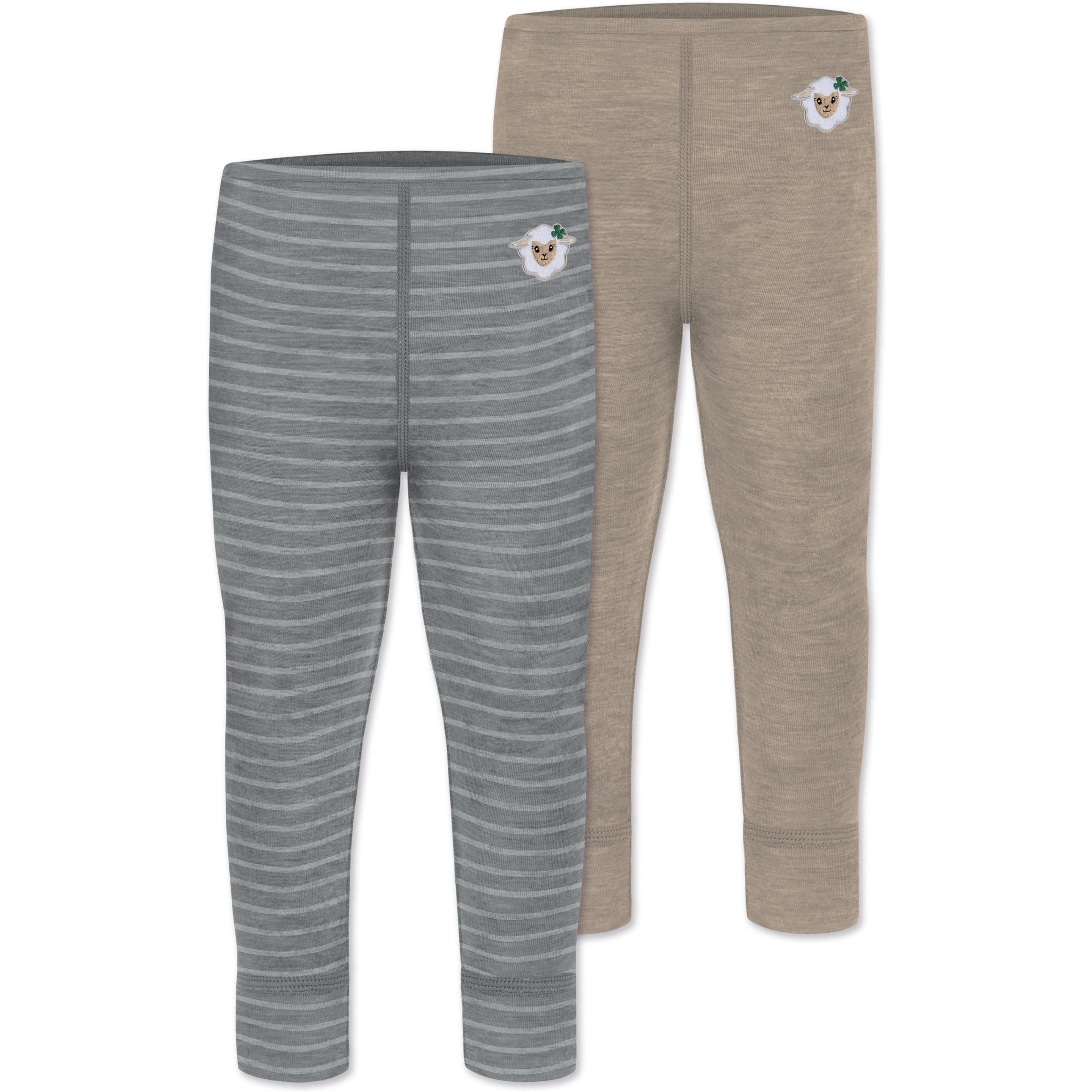 Normani, Herren, Hosen, 2er Pack Baby Merino Hose „Tutira" - 9507, Grau, (80)