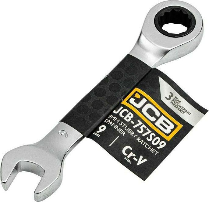 Actual product image JCB Short ratchet ring spanner 9 mm (9 mm)