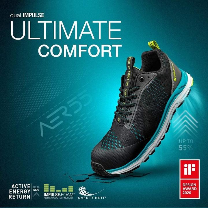 Produktbild Albatros AER55 Impulse black blue low Sicherheitshalbschuh S1P (S1P, 45)