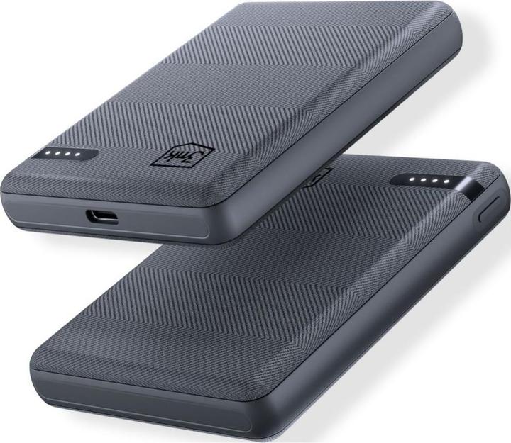 Actual product image 3MK Powerbank Pocket Powerbank 5000mAh 12W USB-C szary/gray (5000 mAh, 12 W)