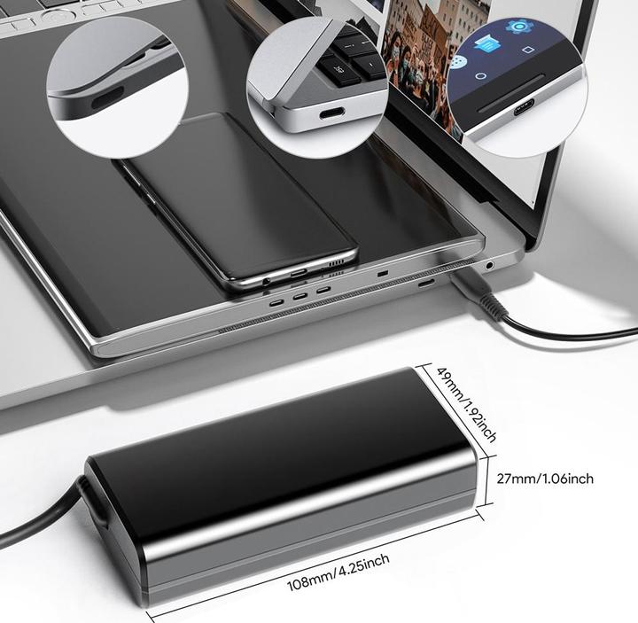 Actual product image Origin Storage 65W USB-C AC ADAPTER WITH 8 (65 W)