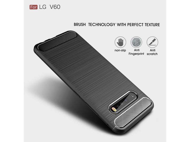 Produktbild Screenguard LG V60 ThinQ 5G Hülle Carbon Brushed Soft TPU (LG V60 ThinQ 5G)