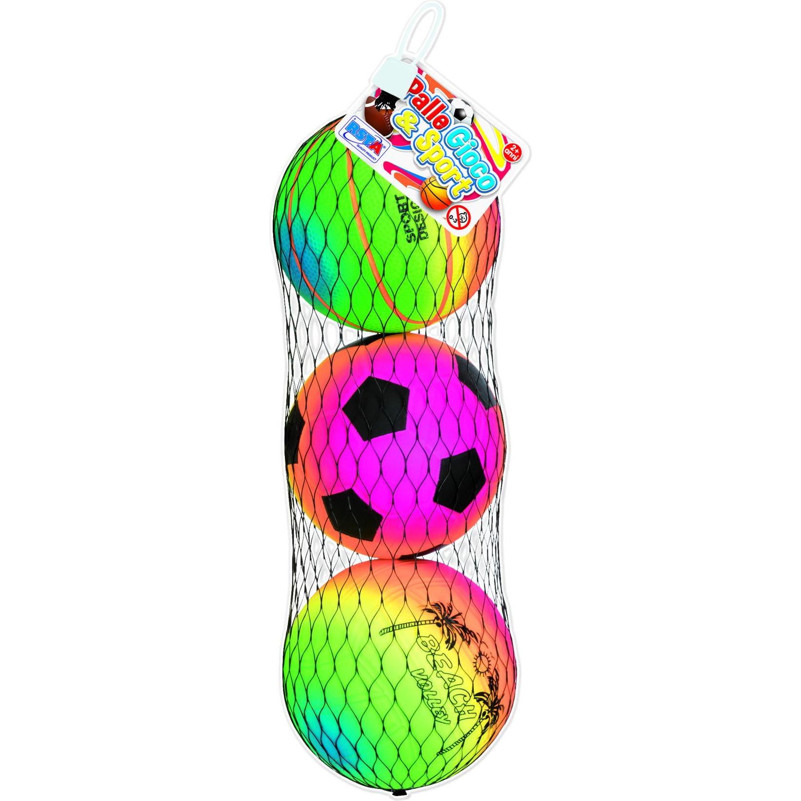 Rs Toys RETE 3 PALLE D.10 CM GONFIATE