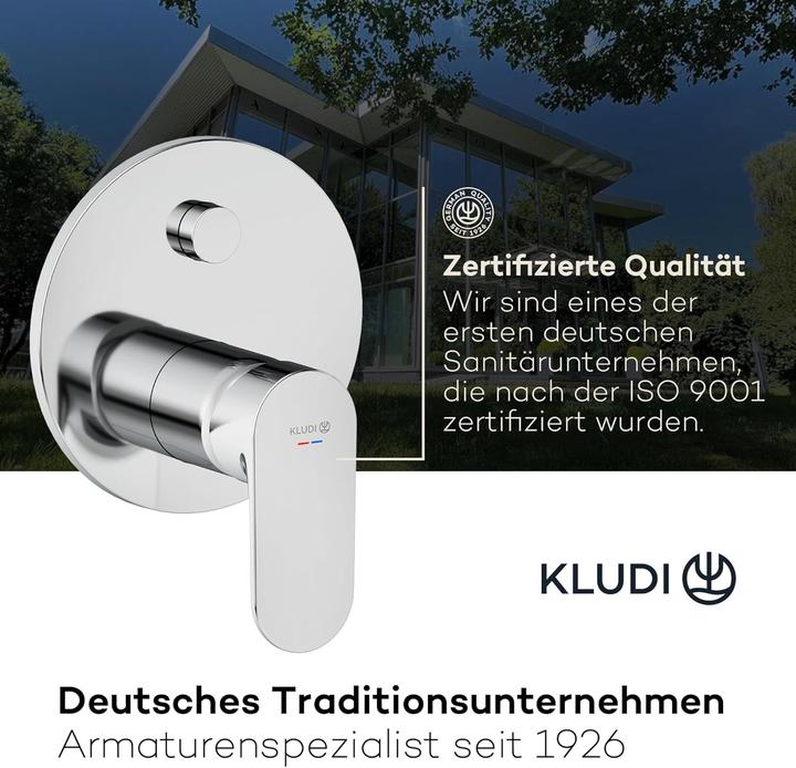 Produktbild Kludi X1 Unterputz Wannefüll-& Brause-Einhandmischer, push & switch