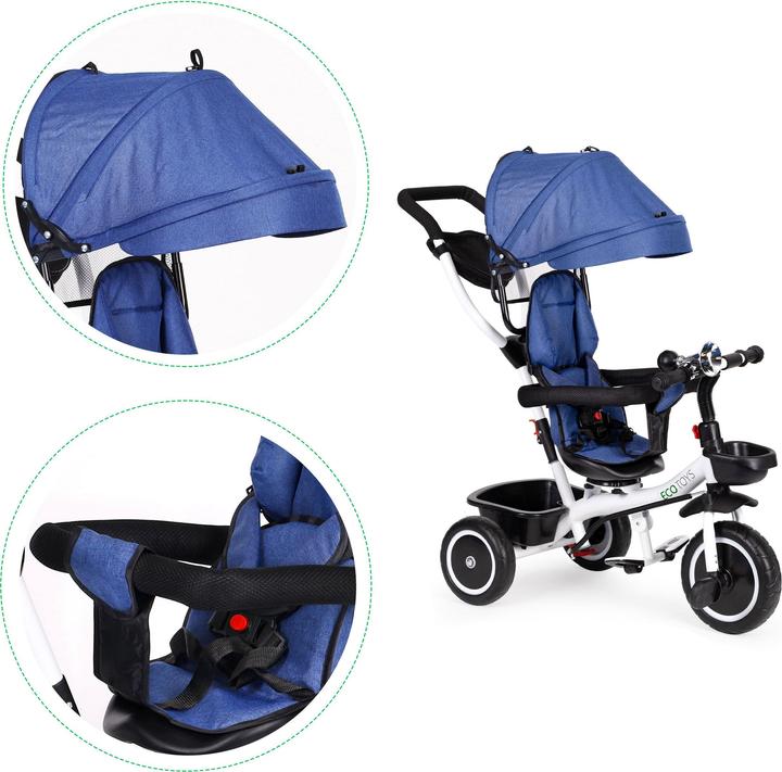 Actual product image EcoToys Tricycle, pram (360* rotating seat)
