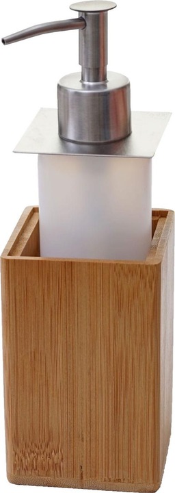 Produktbild Swisshandel24 4-teiliges Badset, Badezimmerset Badaccessoires Seifenspender Zahnbürstenhalter, Bambus