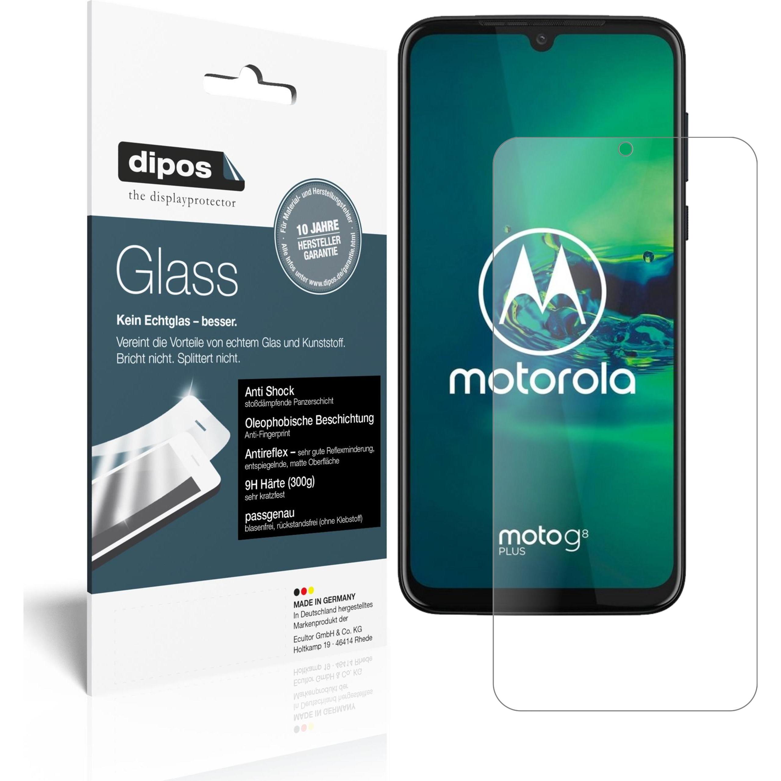 Dipos Displayschutz Anti-Shock (2 Stück, Motorola Moto G8 Plus), Smartphone Schutzfolie, Transparent