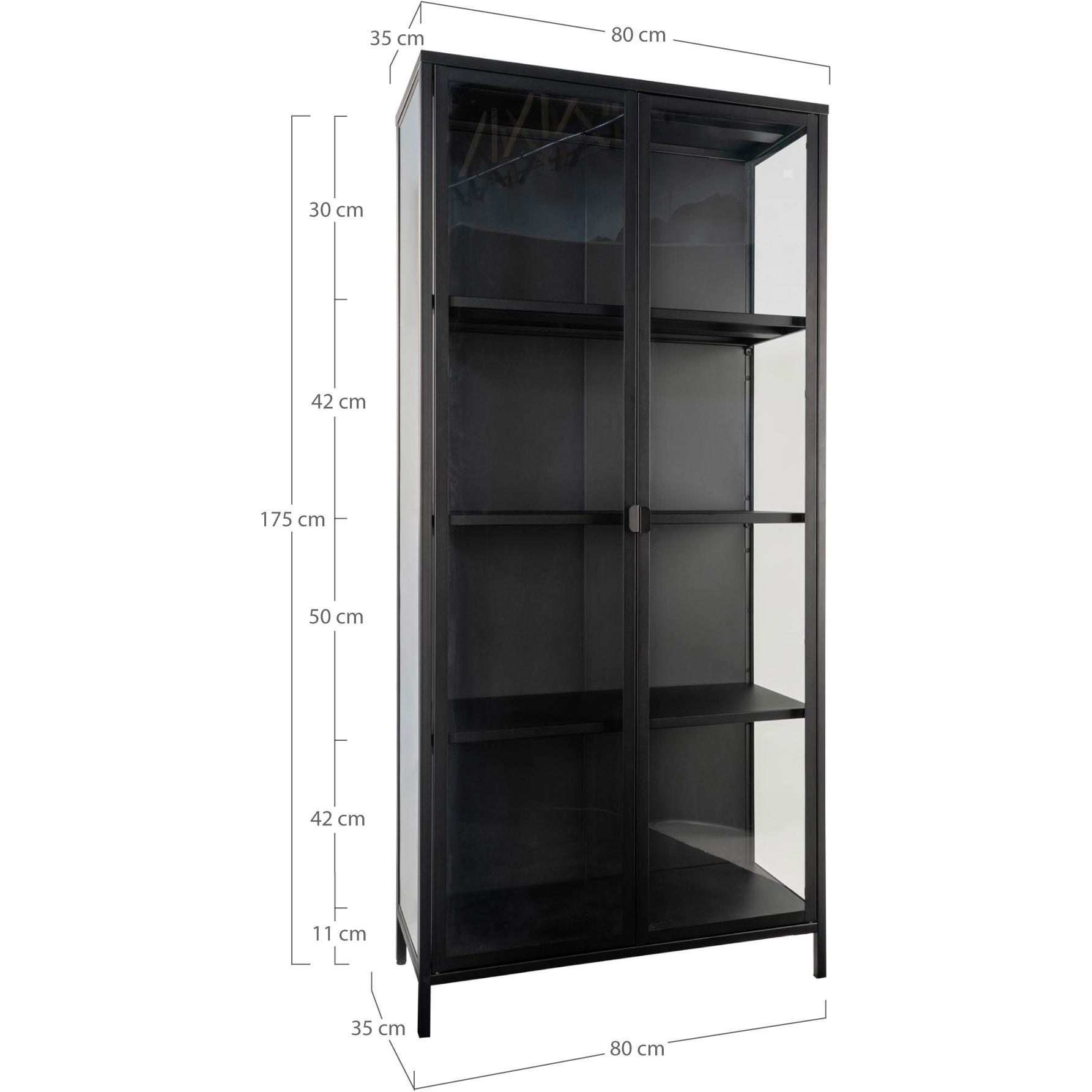Thumbnail - House Nordic, Vitrine + Buffetschrank, Brisbane (80 x 35 x 175 cm)