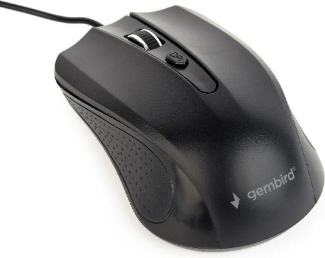Gembird Computer mouse MUS-4B-01L Wired optical mouse, USB, black, 1.8m cable | (Cable)
