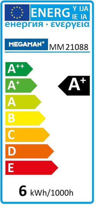 Energie-Label Megaman LED-Classic-Lampe (E14, 470 lm, 1 x)