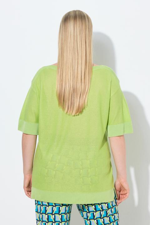 Produktbild Ulla Popken Pullover, Pailletten, Oversized, U-Boot-Ausschnitt, Halbarm (46, 48)