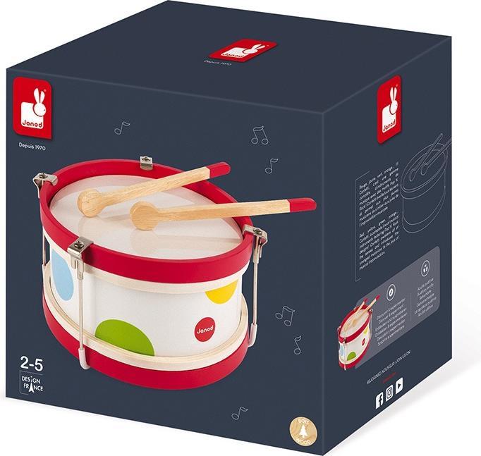 Actual product image Janod Confetti drum (Dutch, English, French, German, Italian, Spanish)
