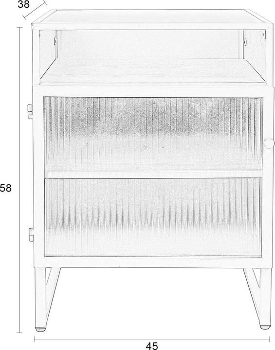 Produktbild White Label Living Cabinet Herbe Small (45 x 38 x 58 cm)