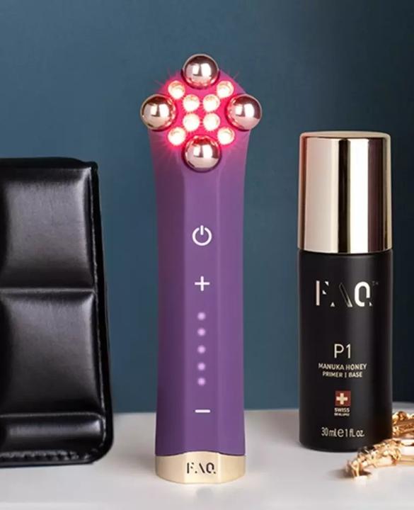 Actual product image FAQ 401 Dual Microcurrent Device Red & Blue Light Facial Massager