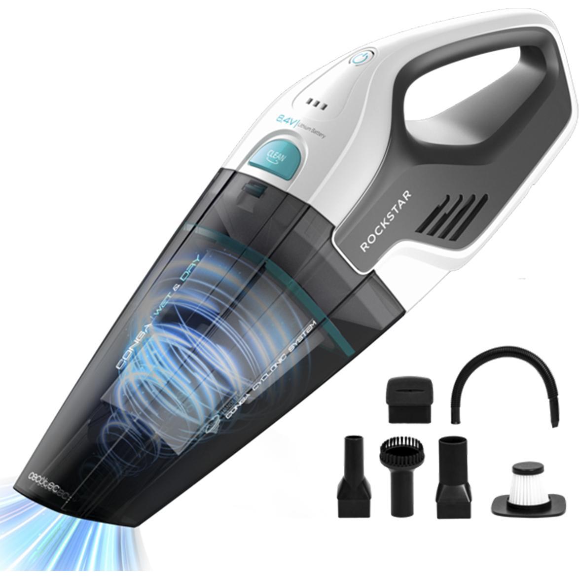 Cecotec Conga Rockstar Hand 8.4V, Staubsauger, Grau, Weiss