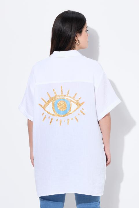Immagine prodotto Angel of Style Bluse, oversized, Musselin, Auge auf dem Rücken (48)