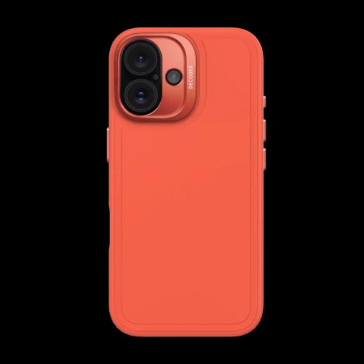 Immagine prodotto Decoded Backcover anti-microbica in silicone Stacks con MagSafe per iPhone 16 - Arancione (Apple iPhone 16)