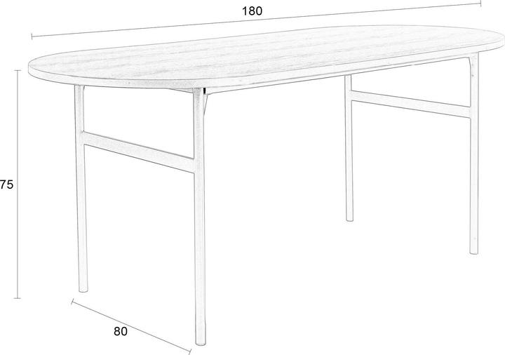 Image du produit White Label Living Table Marcio Black