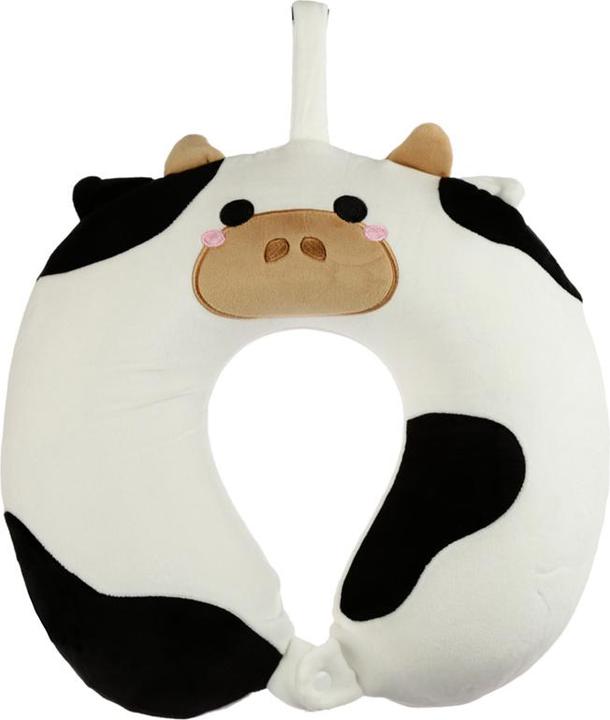 Immagine prodotto Puckator Cuscino da viaggio Relaxeazzz Plush Cow Plush Memory Foam (Cuscino per testa e collo)
