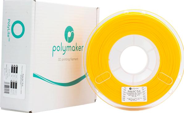 Image du produit Polymaker PolyLite PLA - Jaune - 1.75mm (PLA, 1.75 mm, 1000 g)