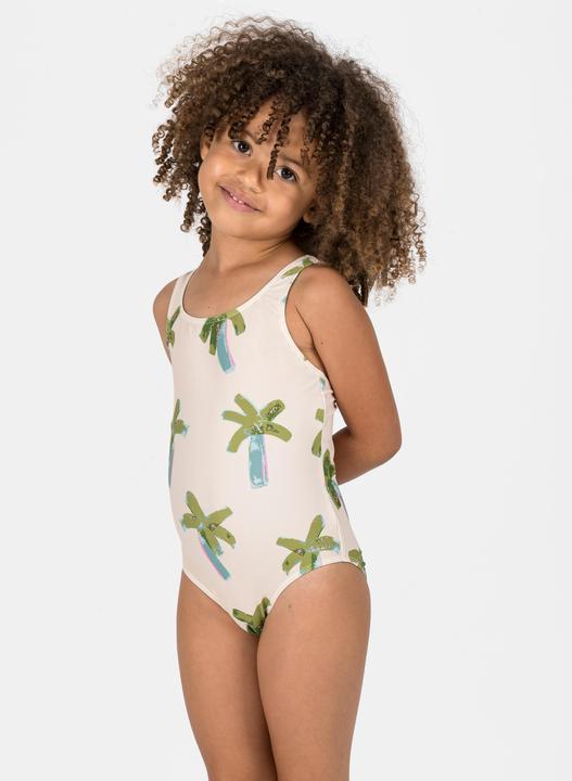 Image du produit Nabaiji Maillot de bain 1 pièce Bébé / Fille - beige imprimés palmiers