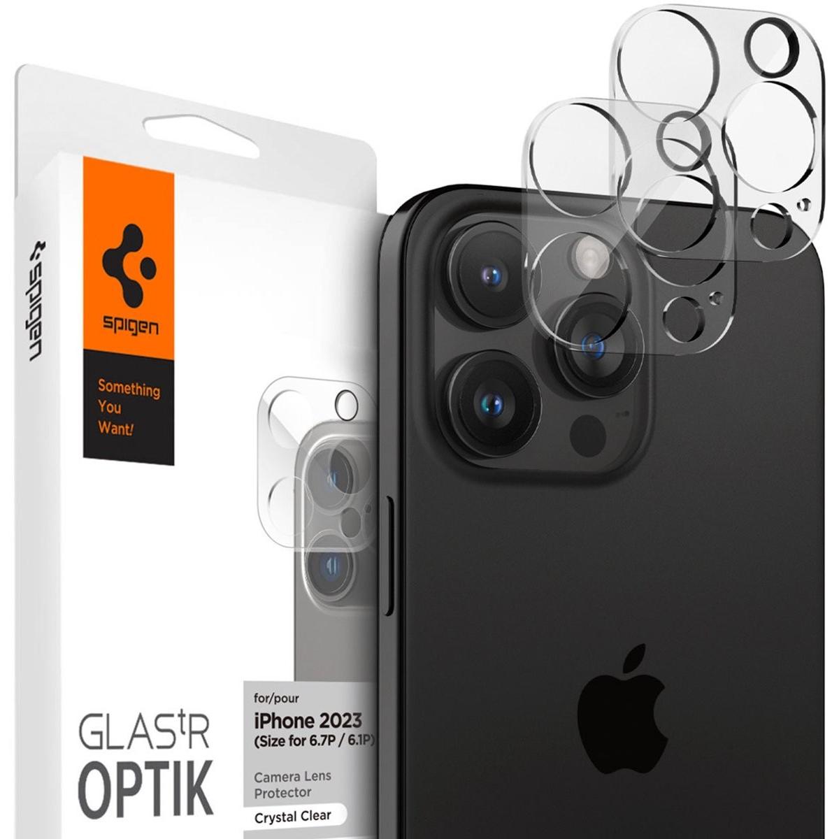 Spigen Optik.tR (2 pz., Apple iPhone 14 Pro, Apple iPhone 14 Pro Max, Apple iPhone 15 Pro, Apple iPhone 15 Pro Max, Apple iPhone 16 Pro, Apple iPhone 