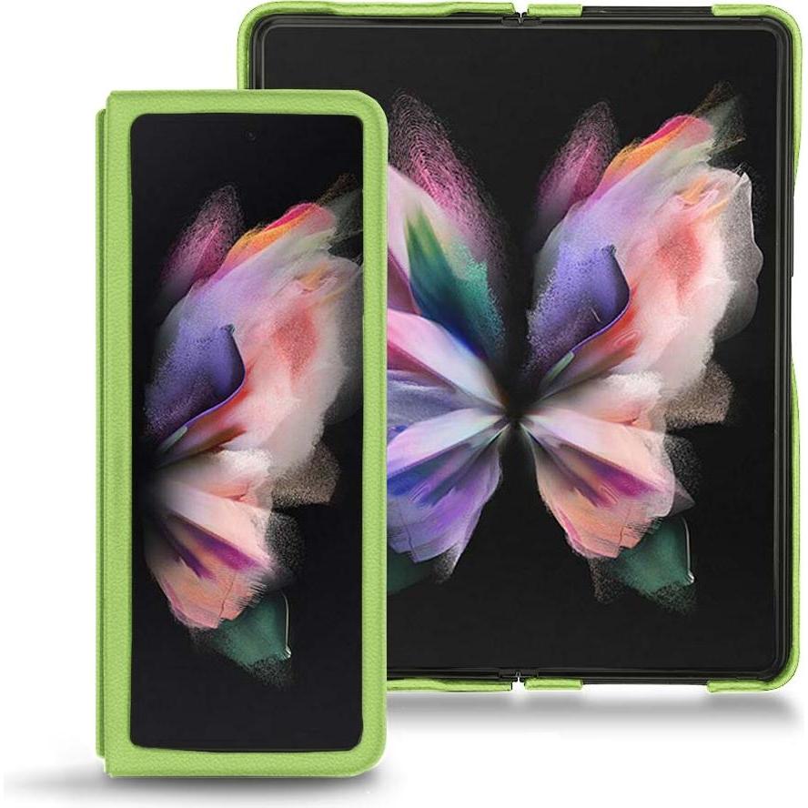 Noreve Lederschutzhülle (Samsung Galaxy Z Fold3), Smartphone Hülle, Grün